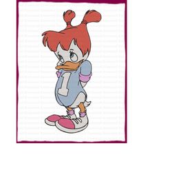 gosalyn mallard darkwing duck fill embroidery design 5 - instant download