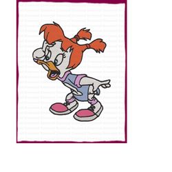 gosalyn mallard darkwing duck fill embroidery design 3 - instant download