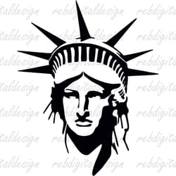 america statue of liberty landmark state symbol freedom democracy stars pdf png eps instant digital download clipart vec