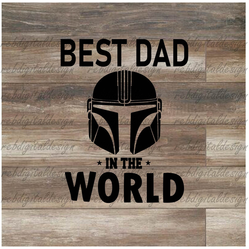 Best Dad In The World, SVG PDF PNG EPs Instant Digital Download Clipart Vector Outline Stencil - 1.jpg