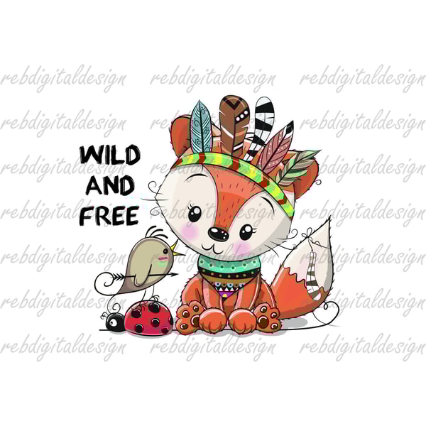 FOX wild and free PDF PNG Instant Digital Download Clipart Vector Outline Stencil - 1.jpg
