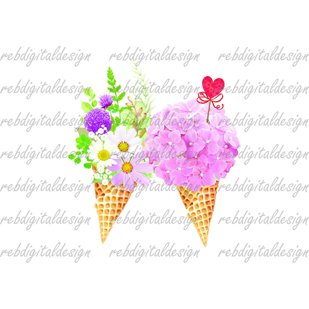 Ice cream cone SVG PNG Instant Digital Download Clipart Vector Outline Stencil - 1.jpg
