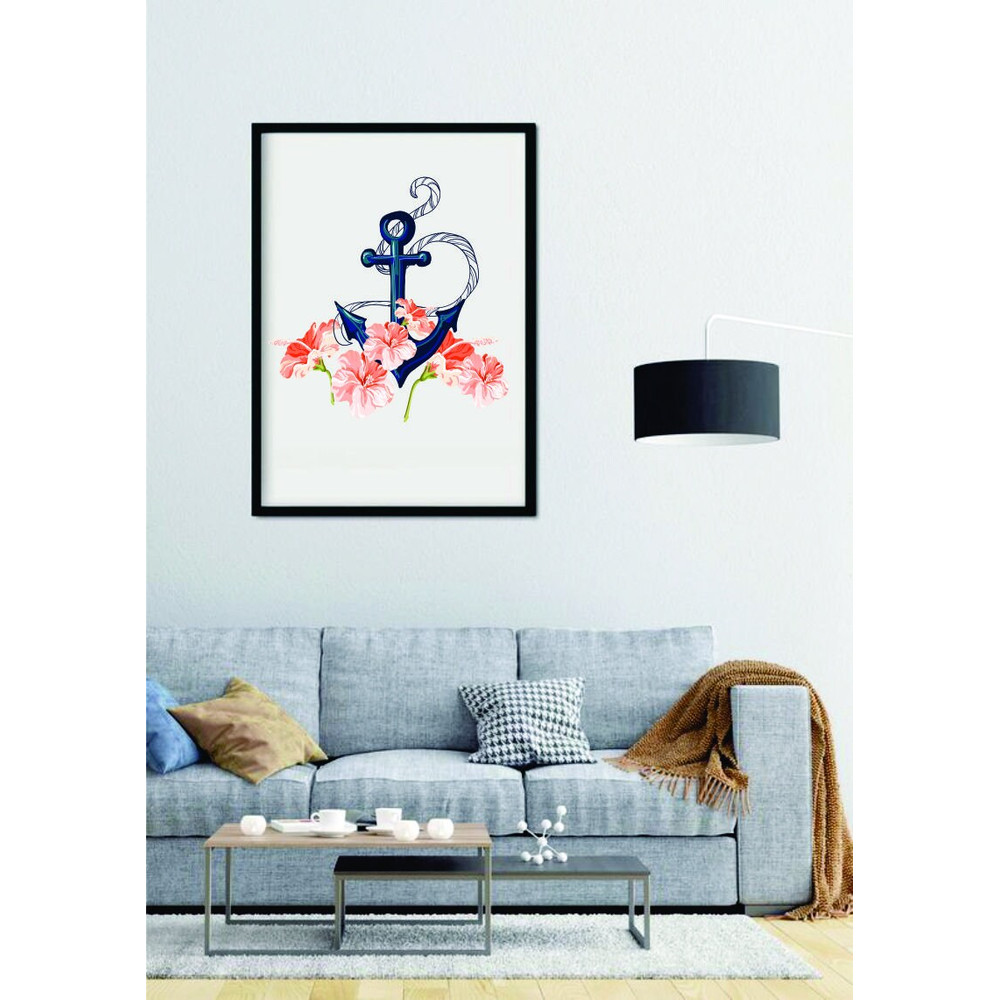 Ship Anchor Rose Flower PDF PNG Instant Digital Download Clipart Vector Outline Stencil - 2.jpg