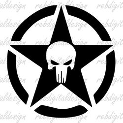the punisher skull svg pdf png eps instant digital download clipart vector outline stencil