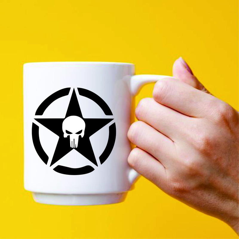 The Punisher Skull SVG PDF PNG EPs Instant Digital Download Clipart Vector Outline Stencil - 4.jpg