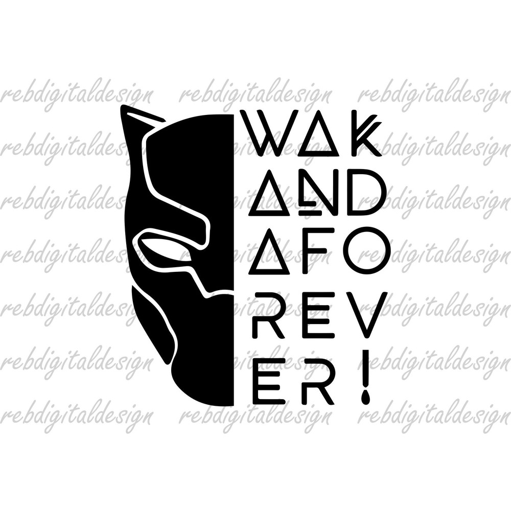 Wakanda Forever PNG PDF SVG Eps Instant Digital Download Clipart Vector Outline Stencil - 1.jpg