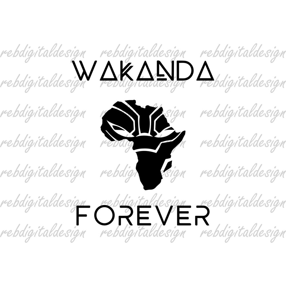 Wakanda Forever, PNG PDF SVG Eps Instant Digital Download Clipart Vector Outline Stencil - 1.jpg