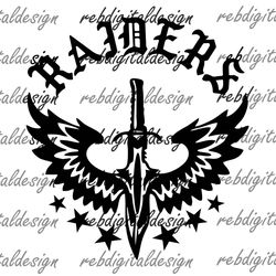 winged raiders, svg png pdf eps instant download cutting files cricut instant download