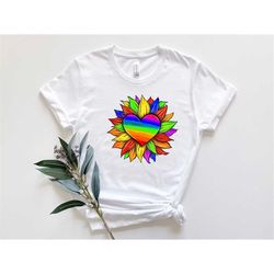 pride sunflower shirt, pride shirt, pride love shirt, pride rainbow shirt, lgbtq shirt, bisexual shirt, lesbian shirt, g