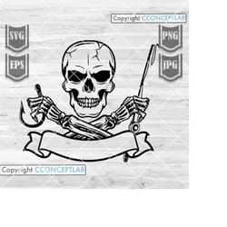 fishing skull svg | fishing day dxf | fishing shirt svg | fishing clipart | fishing cutfile | fishing skull png |angler