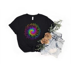 colorful daisy shirt, rainbow daisy shirt, wildflower shirt, flower shirt, spring break shirt, woman daisy shirt, colorf