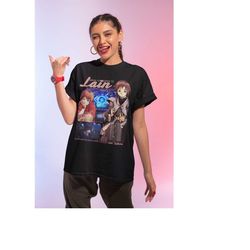 serial experiments lain shirt, anime 90s shirt, vintage anime shirt, cyberpunk lain iwakura shirt, lain brutalism,  lain