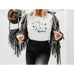 aquarius shirt, zodiacs shirt, zodiac signs shirt, astrology shirt, glitter zodiac signs shirt, aquarius birthday shirt,