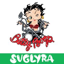 Betty Boop Moto Svg, Motorcycle Svg, Cartoon Svg Digital Download