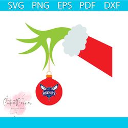 charlotte hornets grinch hand holding christmas svg, grinch christmas svg design download