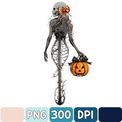 Skeleton Mermaid Digital Download, Skeleton Mermaid Png, Skeleton Mermaid Print Digital, Mermaid Halloween Png