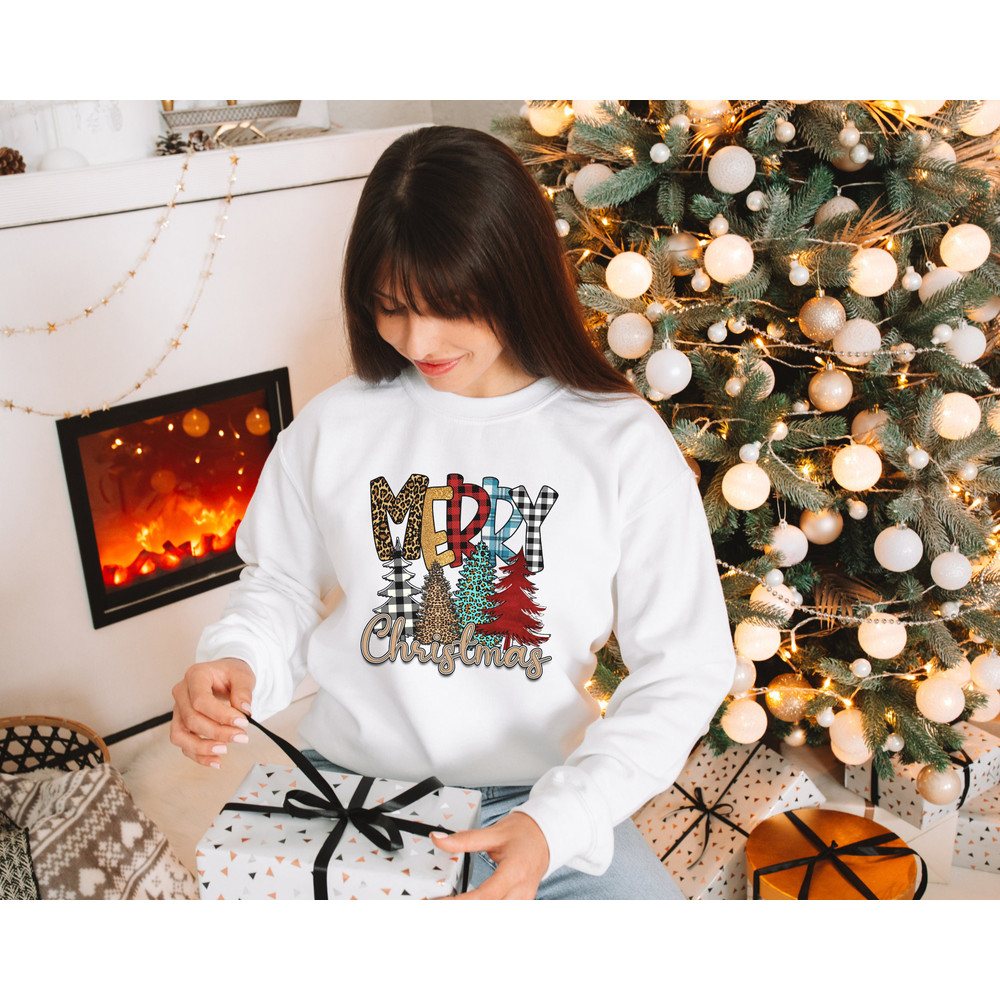 Christmas Women Shirt, Leopard Print Christmas Shirt, Merry Christmas Y'all Shirt, Holiday Shirt, Cute Christmas Tee, Christmas Gift for Her - 2.jpg