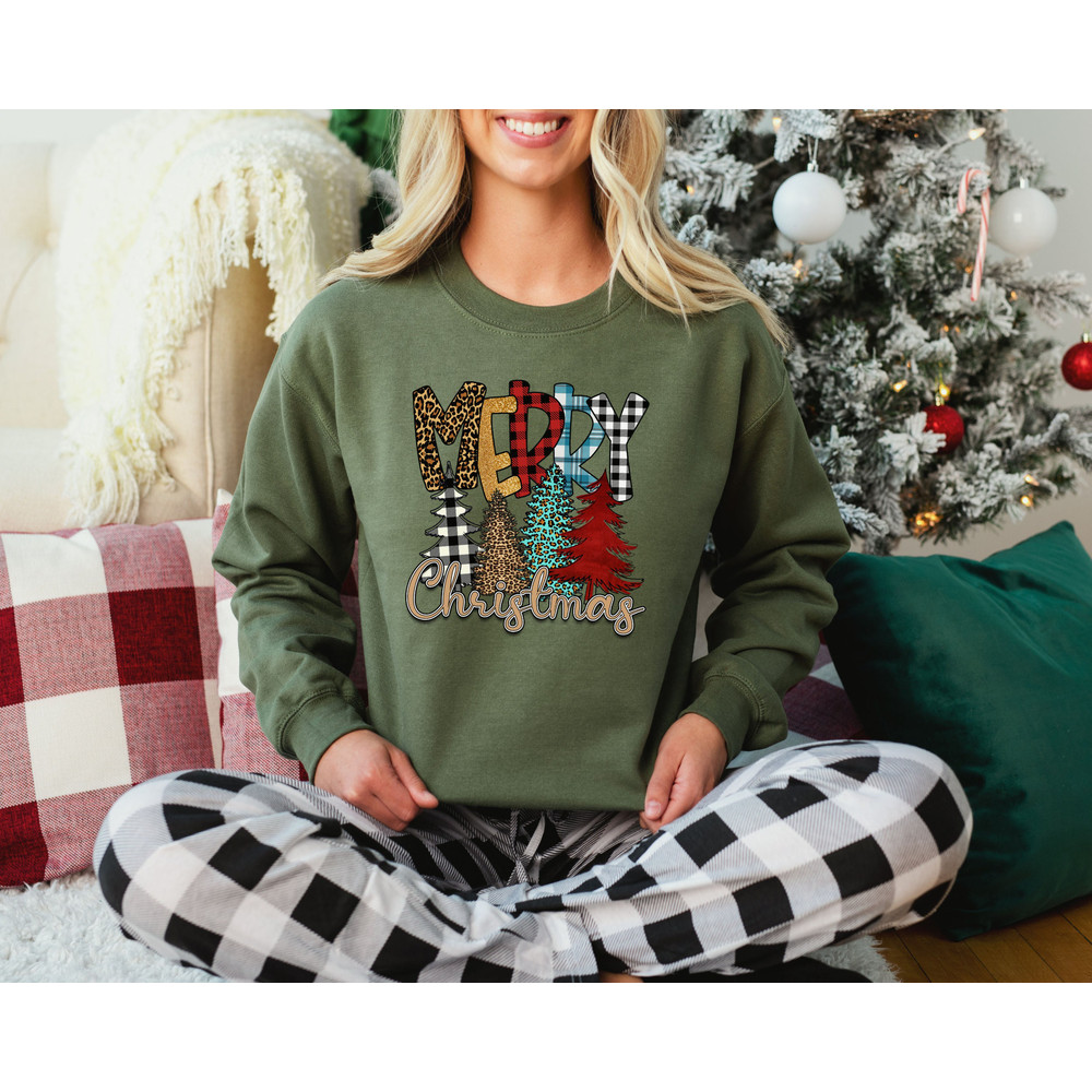 Christmas Women Shirt, Leopard Print Christmas Shirt, Merry Christmas Y'all Shirt, Holiday Shirt, Cute Christmas Tee, Christmas Gift for Her - 3.jpg