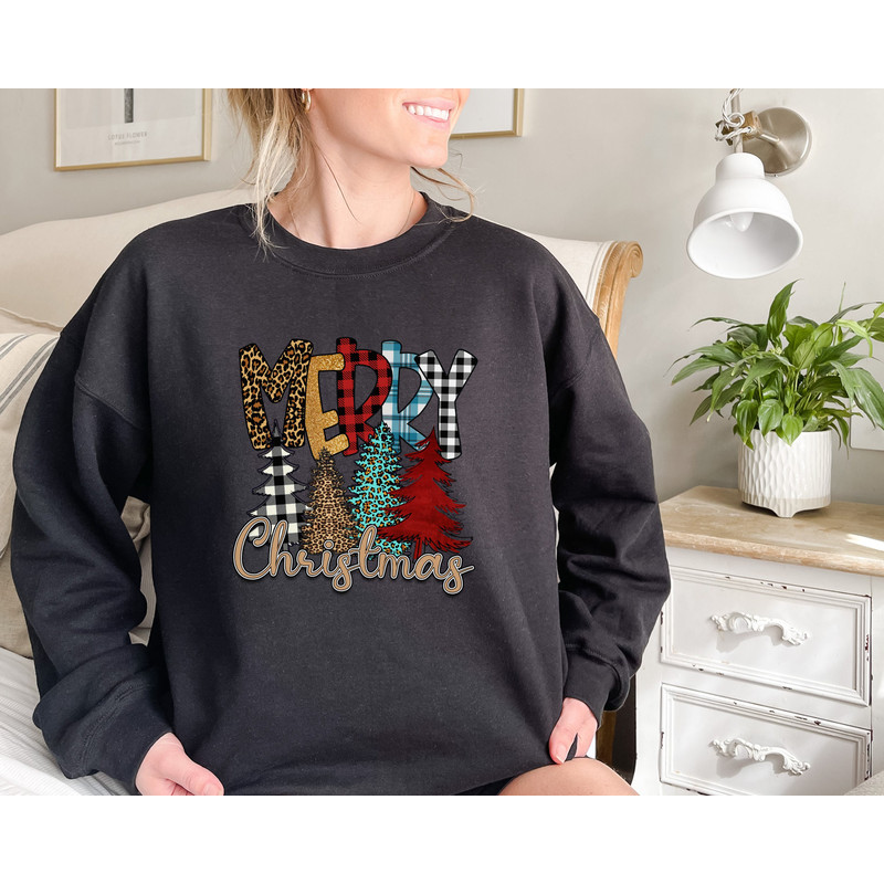 Christmas Women Shirt, Leopard Print Christmas Shirt, Merry Christmas Y'all Shirt, Holiday Shirt, Cute Christmas Tee, Christmas Gift for Her - 4.jpg