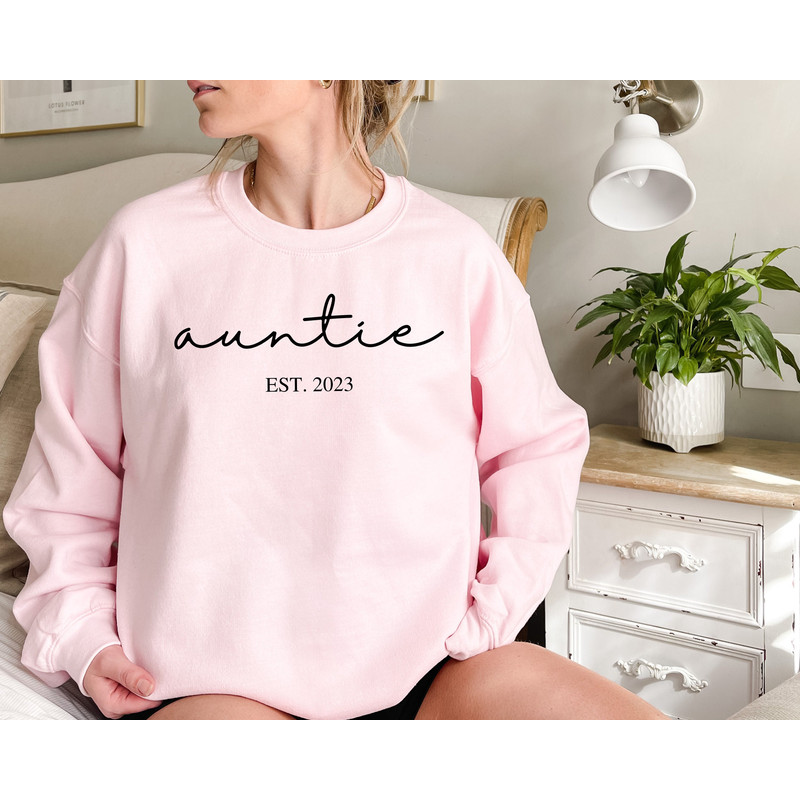 Custom Auntie Est Sweatshirt, Auntie Gifts , Aunt Gift, Aunt Shirt, Christmas Gift Auntie, Mother's Day Sweatshirt, Mother's Day Gift - 2.jpg