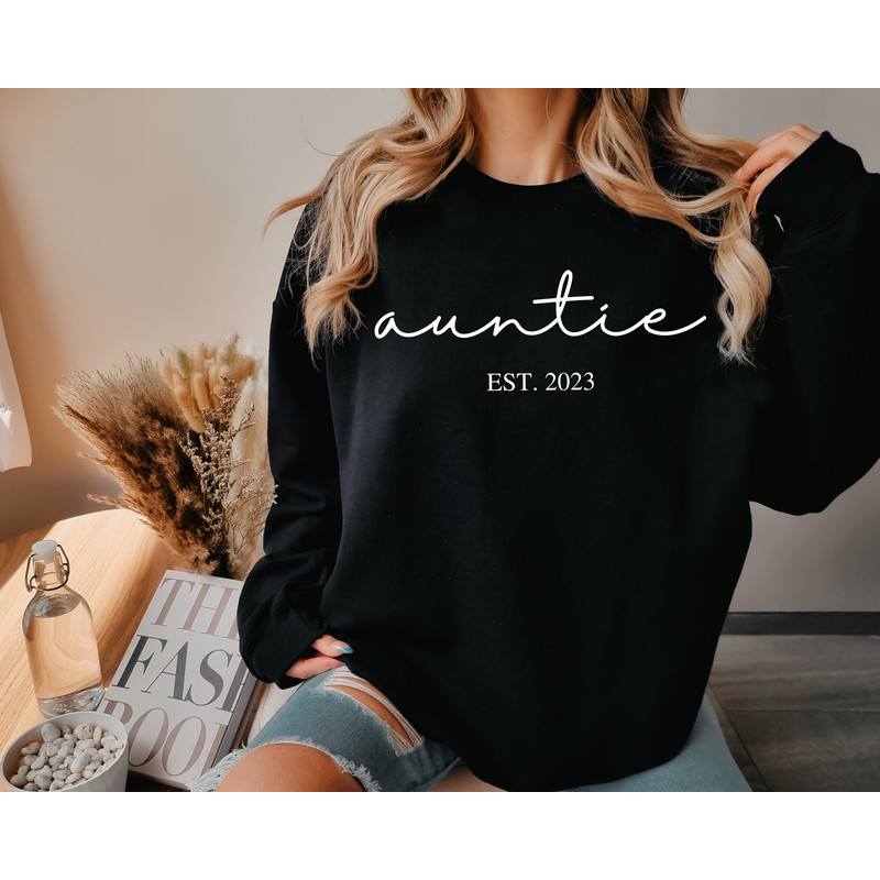 Custom Auntie Est Sweatshirt, Auntie Gifts , Aunt Gift, Aunt Shirt, Christmas Gift Auntie, Mother's Day Sweatshirt, Mother's Day Gift - 3.jpg