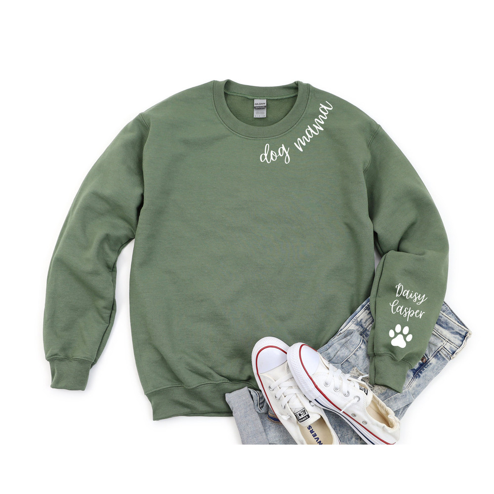 Custom Dog Mama Sweatshirt with Names on the Sleeve, Dog Mama Crewneck, Dog Mom Gift, Dog Mom Sweatshirt, Ollie and Penny, Dog Mom, wildS - 3.jpg