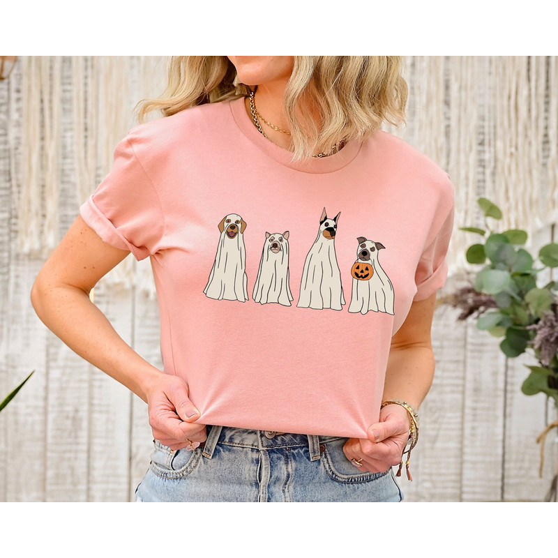 Dog Halloween Shirt, Ghost T Shirt, Ghost Dog TShirt, Fall T-shirts for Women, Funny Halloween, Halloween 2023 - 1.jpg