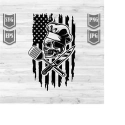 us chef skull svg | us chef svg | cook svg | kitchen svg | chef clipart | chef cutfile | us grill master svg | cooking s