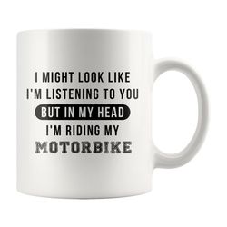 motorbike gift, motorbike mug, biker gift, bikers mug, motorbike coffee mug gift for bikers gift for motorbike lover mot