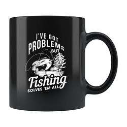 fisherman gift for fisherman mug fisher gift for fisher mug fishing gift for fishing mug grandpa gift fishing solves all