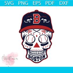 boston red sox skull boston red sox svg, boston red sox png digital download