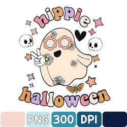 Retro Groovy Ghost Hippie Halloween Png, Retro Halloween Png, Groovy Halloween Png, Hippie Halloween Png, Spooky Png