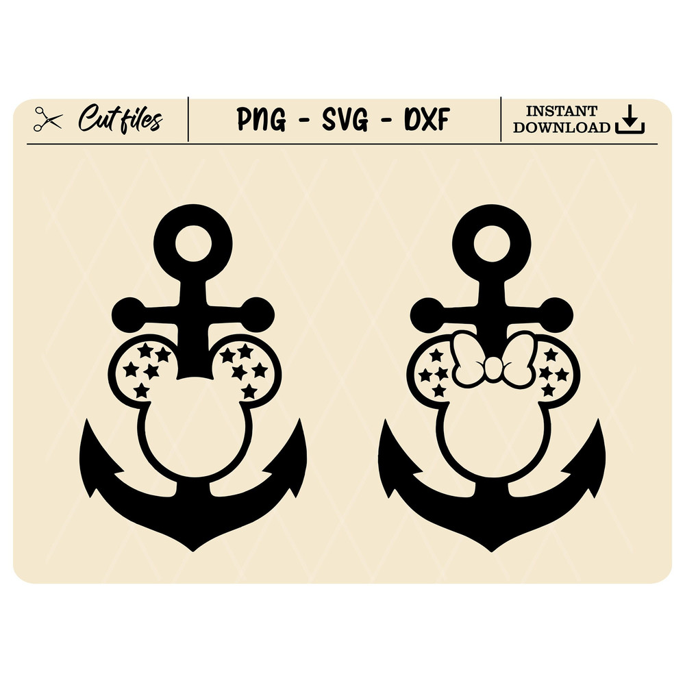 Anchor Mouse Head svg, Cruise svg, captain svg, captain mickey svg, family cruise svg, cruise door svg, sailor svg - 1.jpg