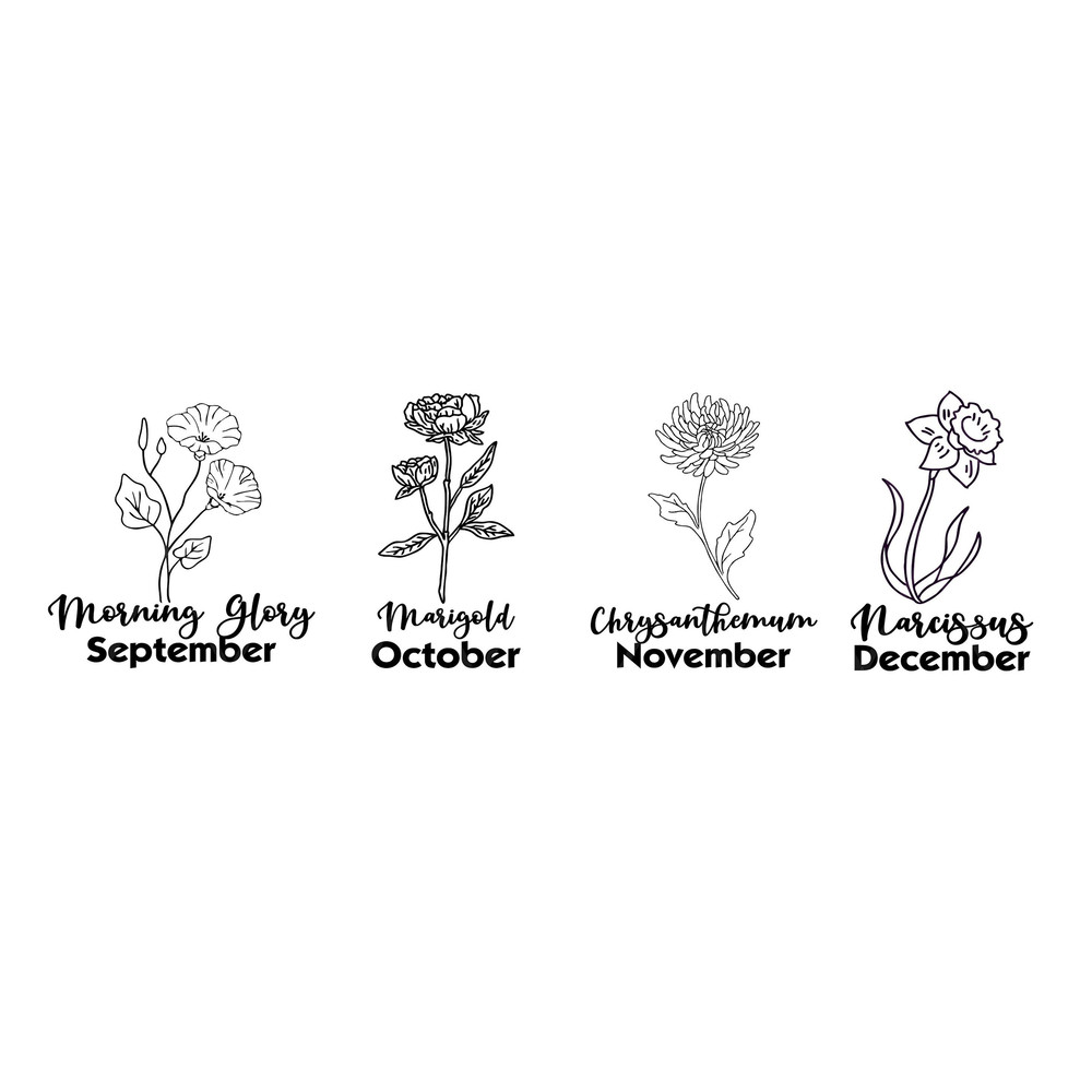 Birth month flowers svg, Birth flowers name svg, dxf, png, jpg, Flower bouquet svg, Birth sign svg, Family name sign svg, Instant Download - 4.jpg