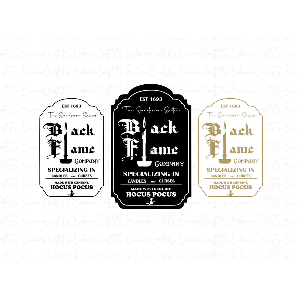 Bundle Black Flame Company Label SVG Tumbler labels Black Flame Candle Company svg, png, dxf, eps Tumbler svg Black Flame Halloween Witch - 1.jpg