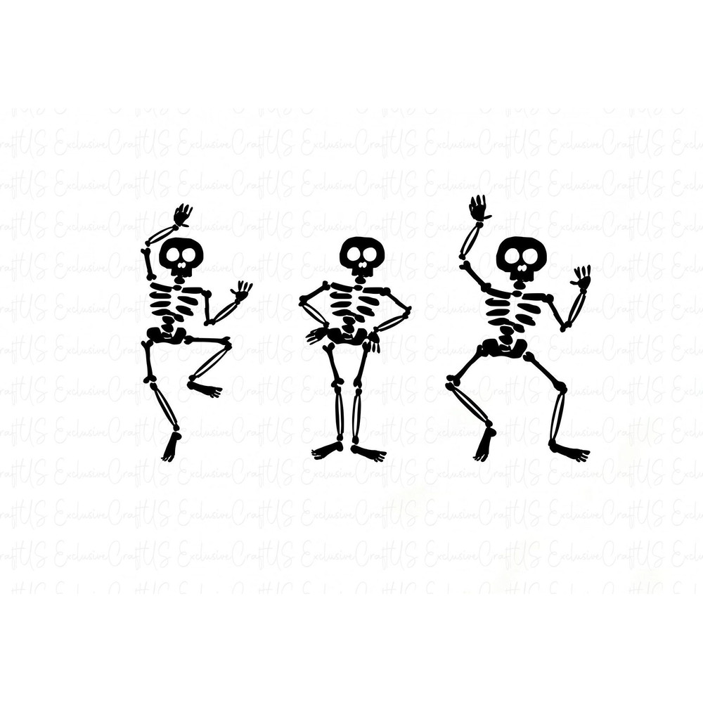 Bundle Dancing Skeleton SVG , Halloween Svg, skeleton dance svg , Skeleton funny dance SVG files for cricut - Png, Svg, Dxf - 1.jpg