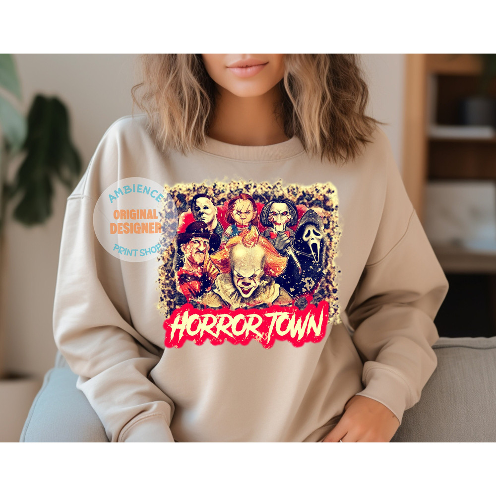 Horror Town PNG- Horror Films - Jason - Freddy - IT - Scream - Halloween - PNG - Sublimation - 2.jpg