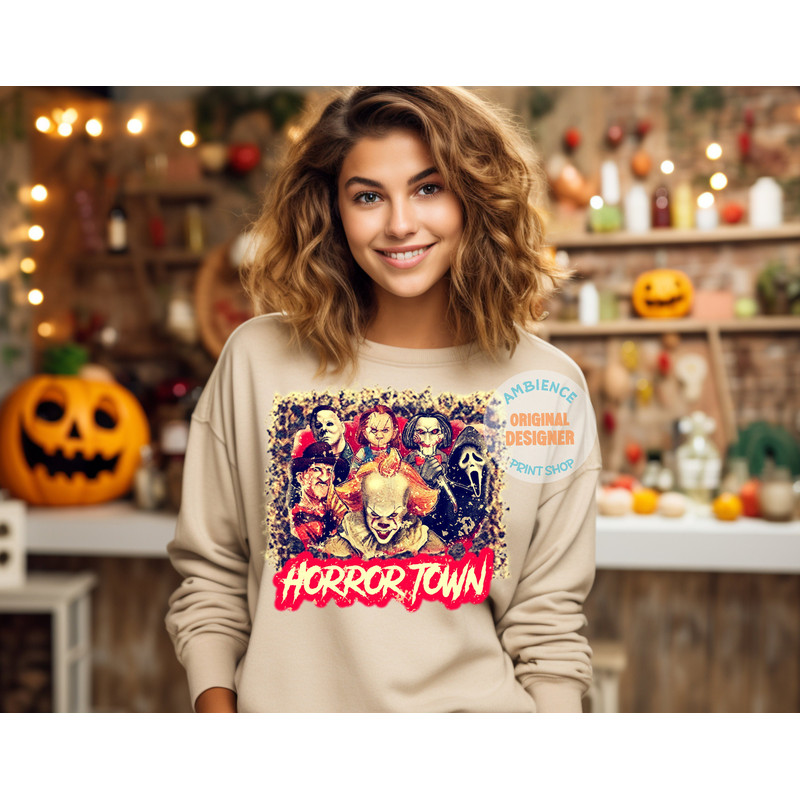 Horror Town PNG- Horror Films - Jason - Freddy - IT - Scream - Halloween - PNG - Sublimation - 5.jpg