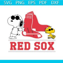 boston red sox with snoopy svg, boston red sox png digital download