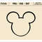 Mouse Head Outline svg, Digital Download, Clipart mouse head, Mouse Head Instant Dowload png, svg,,dxf - 1.jpg
