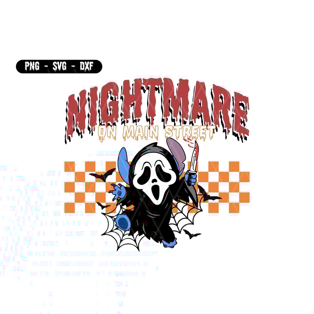 Nightmare On Main Street Halloween Costume Svg, Trick Or Treat Svg, Spooky Vibes Svg, Files For Cricut Sublimation, Png, Svg, Dxf - 1.jpg