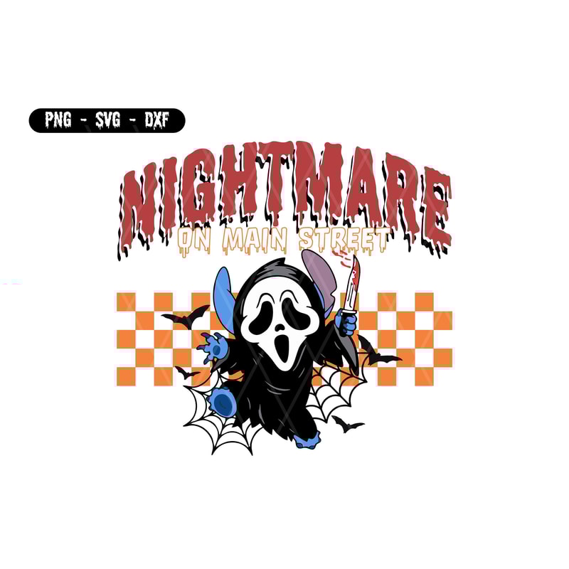 Nightmare On Main Street Halloween Costume Svg, Trick Or Treat Svg, Spooky Vibes Svg, Files For Cricut Sublimation, Png, Svg, Dxf - 1.jpg