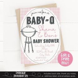 Baby Q Baby Shower Decoration, Baby Q Invitation, BBQ Baby Shower, Couples Baby Shower Decoration, Coed Baby Shower