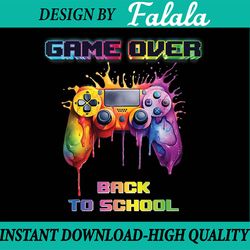 game over back to school png, first day school funny gaming png, back to school png, digital download