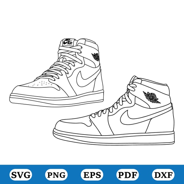 Jordan Outline Logo Jordan Outline Logo Jordan Svg Shoes Clipart