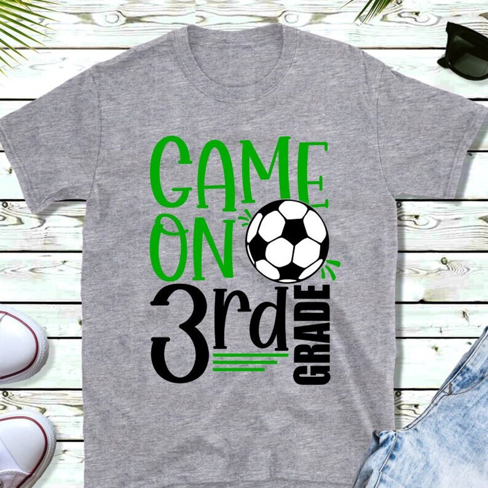 3rd Grade SVG, Game On 3rd Grade SVG, Soccer Shirt SVG, Digital Download, Cut File, Sublimation, Clip Art (svgpngdxfjpeg file formats) - 3.jpg