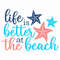 Beach SVG, Life is Better at the Beach SVG, Summer SVG, Digital Download, Cut File, Sublimation, Clip Art (svgdxfpng file formats) - 1.jpg