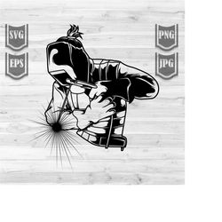 welder illustratio svg file || welding work svg || pipefitter svg || mechanic welder svg || repairman svg || metal fabri
