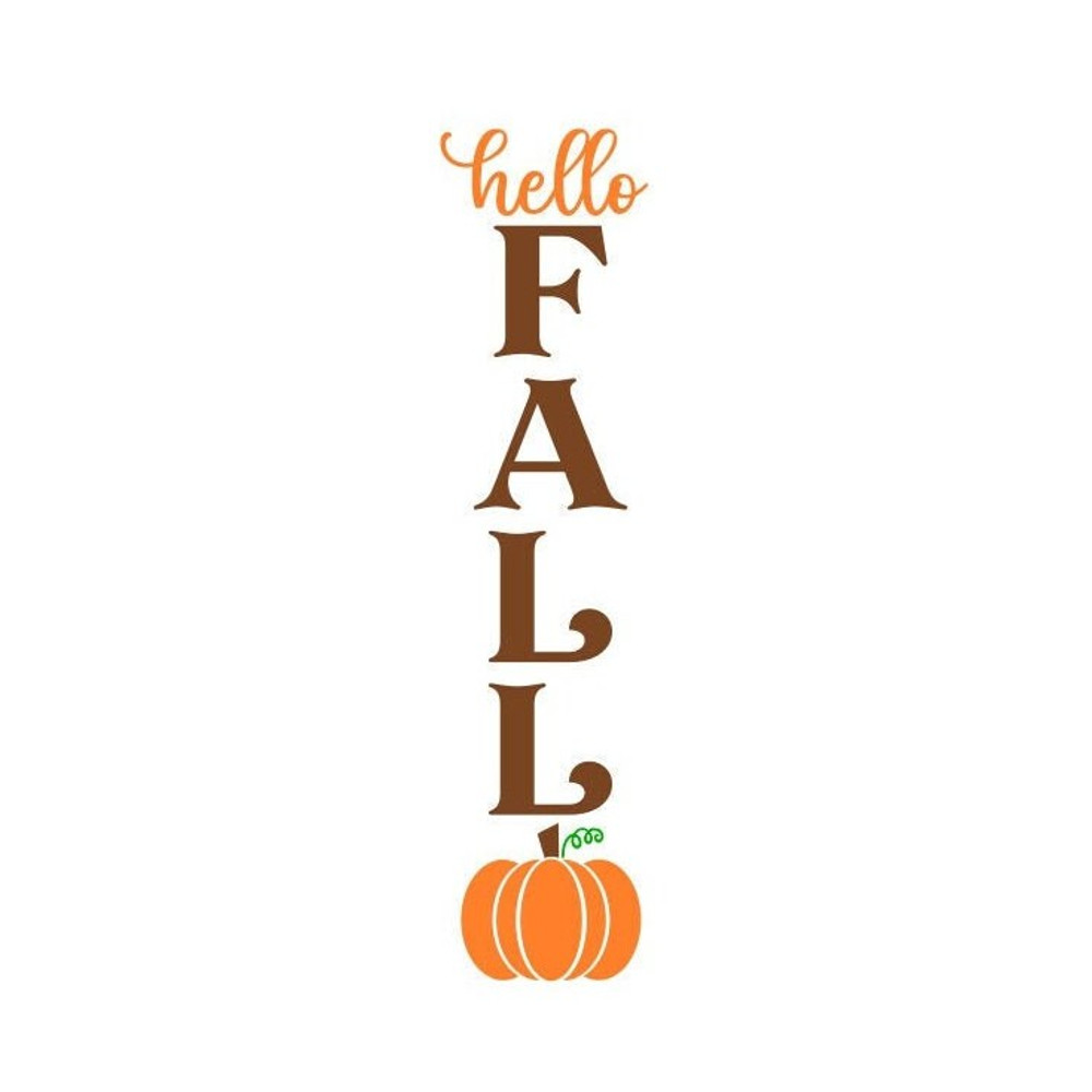 Fall Porch Sign SVG, Hello Fall Sign SVG, Pumpkin Sign SVG, Digital Download, Cut File, Sublimation, Clip Art (individual svgpngdxf files) - 1.jpg