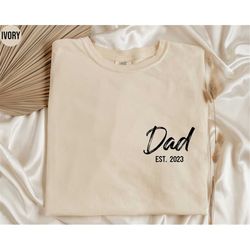 dad est shirt custom dad tshirt dad gift for new dads dad est. t shirt fathers day gifts new dad hospital shirt comfort